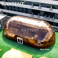 RAXTENT Dôme ovale en verre de 12*21M pour événements et complexes de glamping