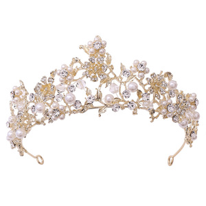 Diadème de mariée artisanal de luxe, de haute qualité, à fleurs, tendance Instagram, nouveau - Product Image 6