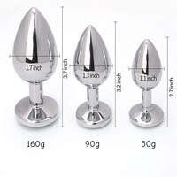 Kit de 3 Plugs Anaux de Luxe en Métal pour Débutants - Jouets Sexuels pour Hommes, Femmes et Couples