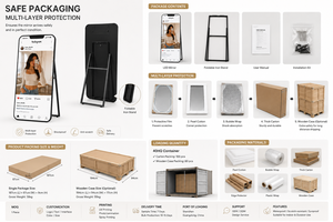 Specchio a Figura Intera Personalizzato a Forma di Smartphone Gigante, <span class=keywords><strong>Design</strong></span> <span class=keywords><strong>Moderno</strong></span> in Lega di Alluminio Ecologica, Certificato IP44, per Cabina Fotografica - Product Image 5