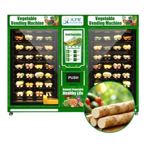 Máquinas Expendedoras de Alimentos Automáticas con Elevador de Eje XY, Refrigeradas, con Dos Gabinetes y Pantalla Táctil de 32 Pulgadas para Ensaladas y Vegetales - Product Image 1