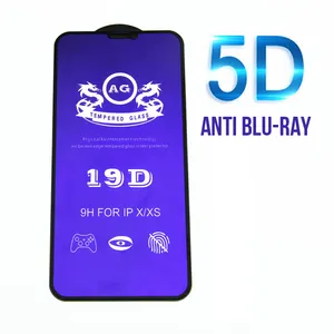 Anti Blu-ray cam filmi iphone x xs 11 pro max 6 7 8 artı 0.26mm 9H patlamaya dayanıklı dayanıklı cam ekran koruyucu