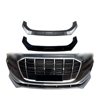 Lèvre de pare-chocs avant monobloc en ABS noir brillant et motif carbone, pièces de modification compatibles avec Audi Q7 2020 à 2023 SUV