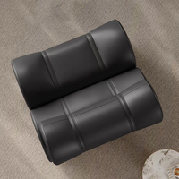 Fauteuils Noirs Modernes Fauteuil de Canapé Simple de Luxe Hôtel Villa Fauteuil de Salon pour la Maison Fauteuil d'Appoint en Cuir