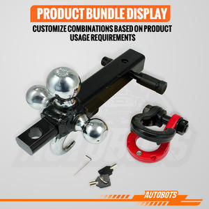 Support à billes AUTOBOTS avec goupille d'<span class=keywords><strong>attelage</strong></span> boules chromées pour récepteur d'<span class=keywords><strong>attelage</strong></span> de remorque à tige creuse de 2 pouces Tri Ball - Product Image 2