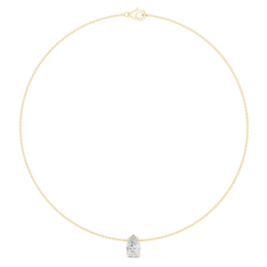Premium Quality Pear-Cut Diamond Solitaire Teardrop Pendant <b>Necklace</b> Gold Plated Chain Classic Luxury Jewelry for Women - Product Image 3