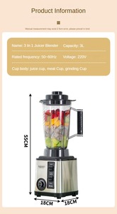 Frullatore multifunzione In acciaio inox <span class=keywords><strong>3</strong></span> In 1 frullatore macchina frullati pesante frullatore - Product Image 6