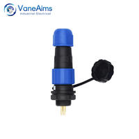 Connecteur en ligne étanche IP68 SP13, coupleur circulaire aviation mâle-femelle 2, 3, 4 broches, verrouillage à vis, plaqué or, pour extension de câble LED