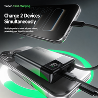 Nouveau Chargeur Rapide 2026 en Alliage d'Aluminium 20000mAh 22.5W avec Écran LED et Câbles Intégrés Port Type-C