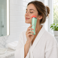 Appareil de beauté à lumière rouge portable, masseur de beauté LED, outil de soin du visage et du corps, or rose