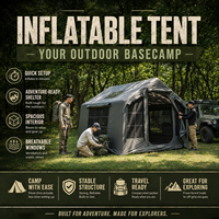 Carpa Inflable de Alta Calidad, Impermeable y Ligera, para 2-4 Personas, Carpa de Techo para Picnic