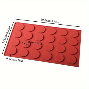 <b>Silicone</b> Round Cake Mold 24 Holes <b>Baking</b> Chocolate Resin Mold Dishwasher Safe Oven Safe White - Product Image 5