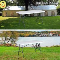 Table pliante de mariage en plastique de 6 pieds pour événements JC-T149