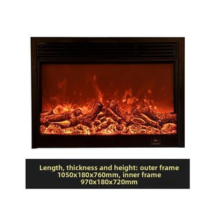 Chimenea Electrónica Integrada con Simulación de <span class=keywords><strong>Fuego</strong></span>, Control Remoto y Batería Incluida - Decoración para el Hogar, Estufa de Calefacción - Product Image 3