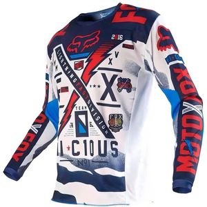 Maillot de VTT Pro à manches longues, imprimé par sublimation intégrale, motif graffiti dessin animé vibrant, haute élasticité, pour descente - Product Image 3