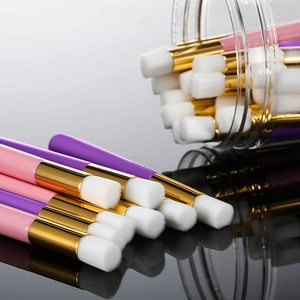 Cepillo de limpieza de pestañas de cerdas suaves, cepillo para champú de pestañas, herramienta para quitar maquillaje, logotipo personalizado, venta al por mayor, suministro para salón de belleza - Product Image 1