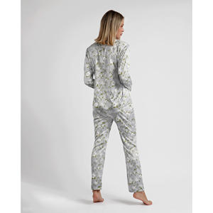 ADMAS GARDEN-Ensemble de pyjama pour femmes à manches longues et à poitrine ouverte, taille élastique, taille libre, en soie de lait, spandex ODM - Product Image 3