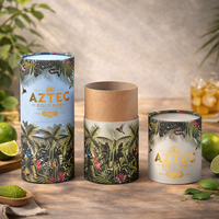 Emballage de tube en carton kraft rigide biodégradable imprimé sur mesure, emballage de luxe pour le rhum, le whisky, le vin, tube en papier cylindrique