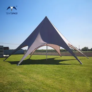 Tenda bintang pvc diameter 16m, tenda sublimasi cetak bintang, batang penopang aluminium 6m, tenda bintang untuk balap olahraga