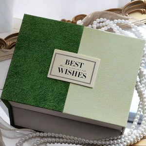 Luxury Book Shaped Cardboard <b>Gift</b> <b>Box</b> Double-Door Magnetic Closure Custom Embossed <b>Wedding</b> & Valentine's Day Cosmetic Packaging - Product Image 5
