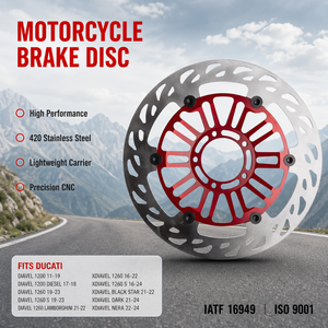 Rotor de disco de Piezas de motocicleta, freno de disco delantero de motocicleta de 320mm para Ducati <span class=keywords><strong>Diavel</strong></span> 1200 <span class=keywords><strong>X</strong></span> <span class=keywords><strong>Diavel</strong></span> 1260s 1260 hasta 2024 modelos - Product Image 1