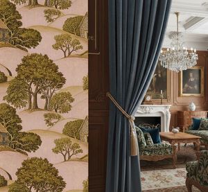 Botanical Trees Please <b>Window</b> Curtains Dense Floral Design 70% Light Blocking Elegant Fabric Curtain Panels for Living Room - Product Image 3