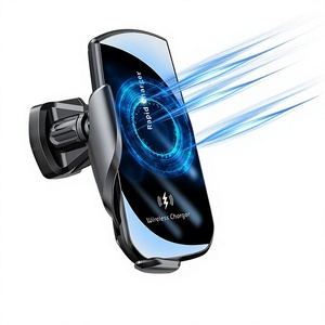 Support de téléphone magnétique pour voiture V5, fixation automatique sur tableau de bord, en ABS noir, pour montage sur grille d'aération - Product Image 3