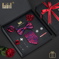 Boîte à cravate slim et carrée de poche pour hommes, de haute qualité, en Paisley noir, Set cadeau pour hommes,