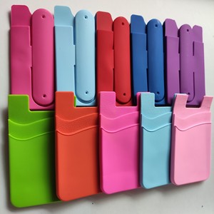 2026 Hot Sale Durable Silicone Phone Holder <strong>Case</strong> Credit <strong>Card</strong> Cash Pouch Adhesive Back Rubber Cover for Cell Phone Sticker - Product Image 6