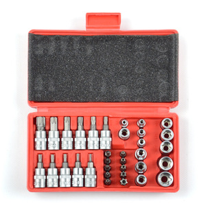 Juego de llaves de vaso XCTOOL de 34 piezas, puntas hexagonales Torx de 1/4 pulgada, grado industrial para reparación automotriz y mecánica - Product Image 2