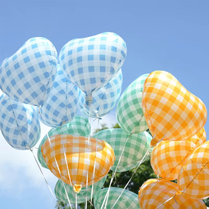 18 pouces en forme de coeur grille aluminium <span class=keywords><strong>film</strong></span> ballons mariage anniversaire photographie fête décoration Plaid amour feuille ballons - Product Image 3