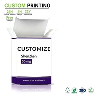 Boîte en carton personnalisée avec un design blanc et violet pour l'emballage de produits de laboratoire, qualité supérieure, vente en gros