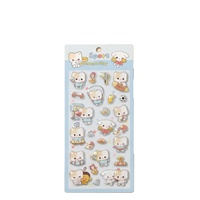 Lindas Pegatinas 3D con Relieve de Conejo de Dibujos Animados Kawaii, Calcomanías Transparentes a Prueba de Agua para Decorar Diarios, Fundas de Teléfono y Manualidades