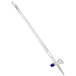 Burette en verre borosilicate de 25 ml, graduée avec robinet de précision, pour usage en laboratoire - Product Image 1