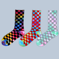 Chaussettes de Skateboard pour hommes, lot de coussins colorés, teinture, Cool, Sport, personnalisées, en Stock
