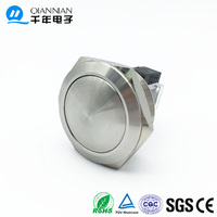 Interrupteur à bouton poussoir en métal QIANNIAN 22 mm IP65 Bouton poussoir rond Interrupteurs marche/arrêt
