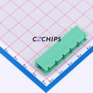 MX2EDGV-7.62-06P-GN01-Cu-A Plug-in Terminal Block Through hole,P=7.62mm Connector Board-to-Board / Socket Open 1x6P 7.62mm Green - Product Image 1