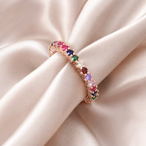Anello in Stile Pietra Colorata, Anello di Tendenza per Donne, Design Unico, Accessorio per Dito - Product Image 5