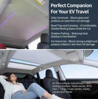 Pare-soleil rétractable compatible avec Tesla Model 3 2021-2025, panneau coulissant motorisé, protection solaire anti-chaleur avec télécommande