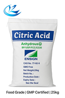 Acide citrique monohydraté de qualité alimentaire supérieure, poudre blanche, agent aromatisant, régulateur d'acidité, antioxydant
