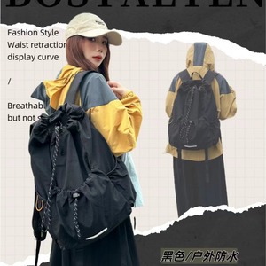 Tyga Unisex Lightweight <b>Drawstring</b> <b>Backpack</b> Army Green Waterproof For Travel Hiking College Students - Product Image 2