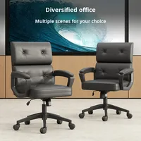 Chaise de bureau en cuir en gros, design moderne, confortable pour une longue séance, chaise de bureau pour personnel, étude, écriture, salle de conférence
