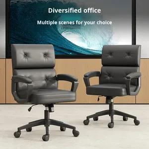 Sedia da Ufficio in Pelle Girevole all'Ingrosso, Design Moderno, Comoda per Lunghe Sedute, per Personale, Computer, Studio, Scrivania, Sala Conferenze - Product Image 2