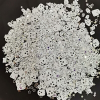 500g di argilla polimerica calda fantasma di Halloween cospargere graziosi paillettes a quattro punte per l'artigianato che fa decorazione del telefono fai da te Scrapbooking