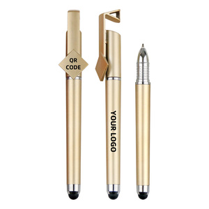 Çok İşlevli Plastik QR Kod Jel Kalem 0.5mm Dokunmatik Ekran Kalemi Cep Telefonları için Standlı - Product Image 3