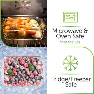 Juego de 24 Recipientes de Vidrio Borosilicato de Alta Calidad para Almacenamiento de Alimentos, Ecológicos, Aptos para Microondas, para Preparación de Comidas - Product Image 2