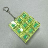Teclado mecánico iluminado de 9 teclas, cuadrado, de plástico, con botones de descompresión, juguete antiestrés con luces intermitentes para teléfono