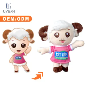 wholesale custom mini upright mountain anime soft stuffed animal doll toy plush goat