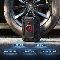 Compresseur d'air électrique sans fil portable 12V avec affichage numérique ABS pour voitures, motos et véhicules