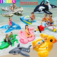 Bouée gonflable tortue INTEX pour enfants, modèle 59525, en PVC écologique imprimé, pour la natation et le jeu aquatique